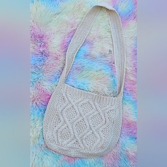 💥SHEIN Simple pattern Crochet Shoulder Tote bag - Picture 1 of 5